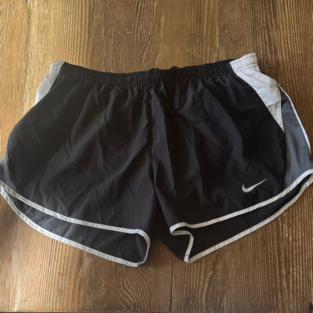 Nike Dri-Fit Women's Black and White Athletic Shorts